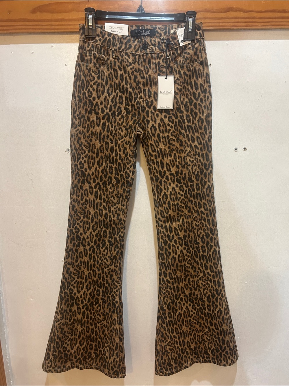 Judy Blue Leopard-Print Flare Jeans - Brown & Black